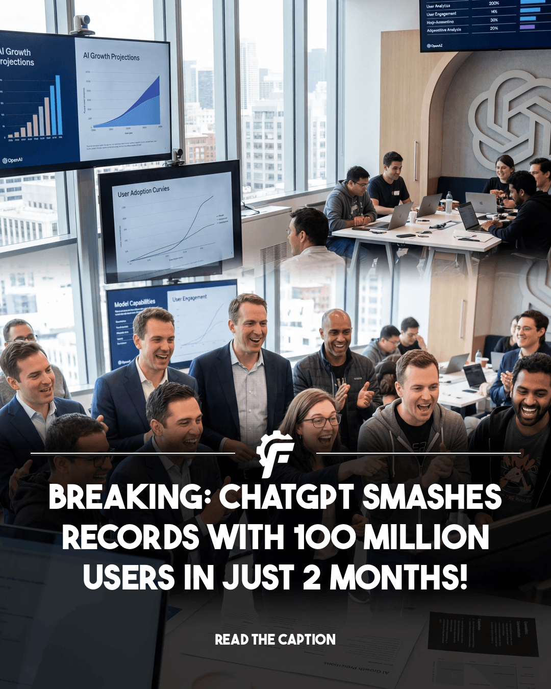 AI-generated news post from 2023