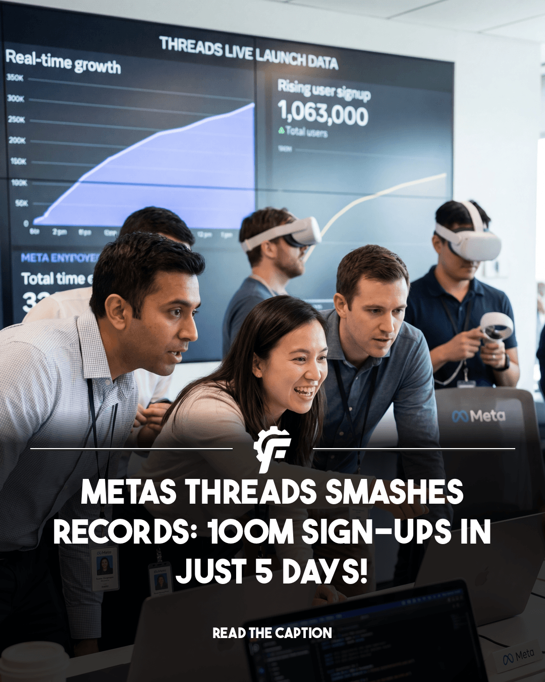 AI-generated news post from 2023